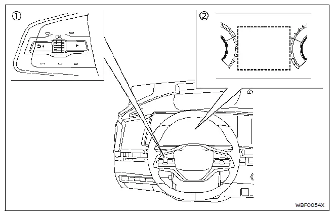 Nissan Ariya. Cómo habilitar/inhabilitar el sistema LDW