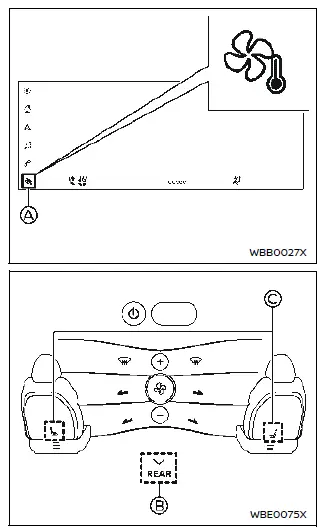 Nissan Ariya. Funcionamiento con la pantalla de visualización táctil