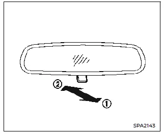 Nissan Ariya. Espejo retrovisor interior
