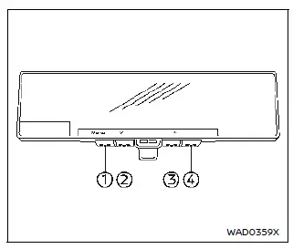 Nissan Ariya. Espejo retrovisor interior