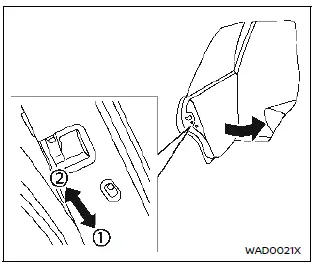 Nissan Ariya. Cerradura de puerta trasera para seguridad de niños